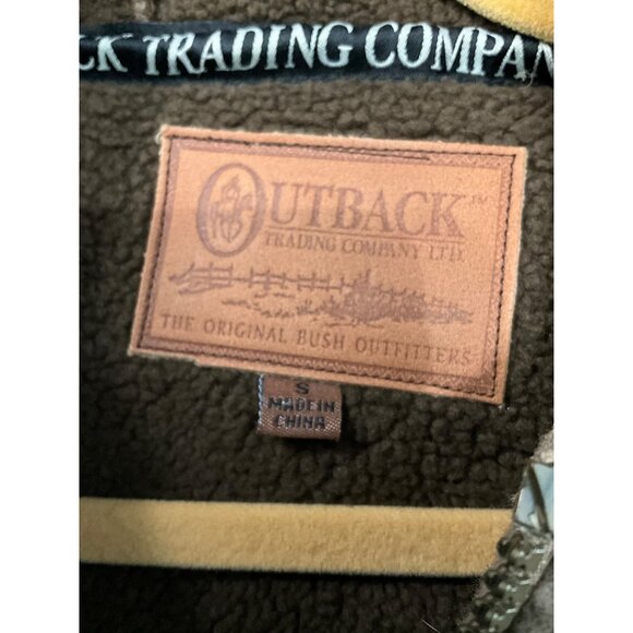 Outback Trading Women's Small Light Brown Fleece Jacket Horses Embroidery Full Z - Picture 3 of 10